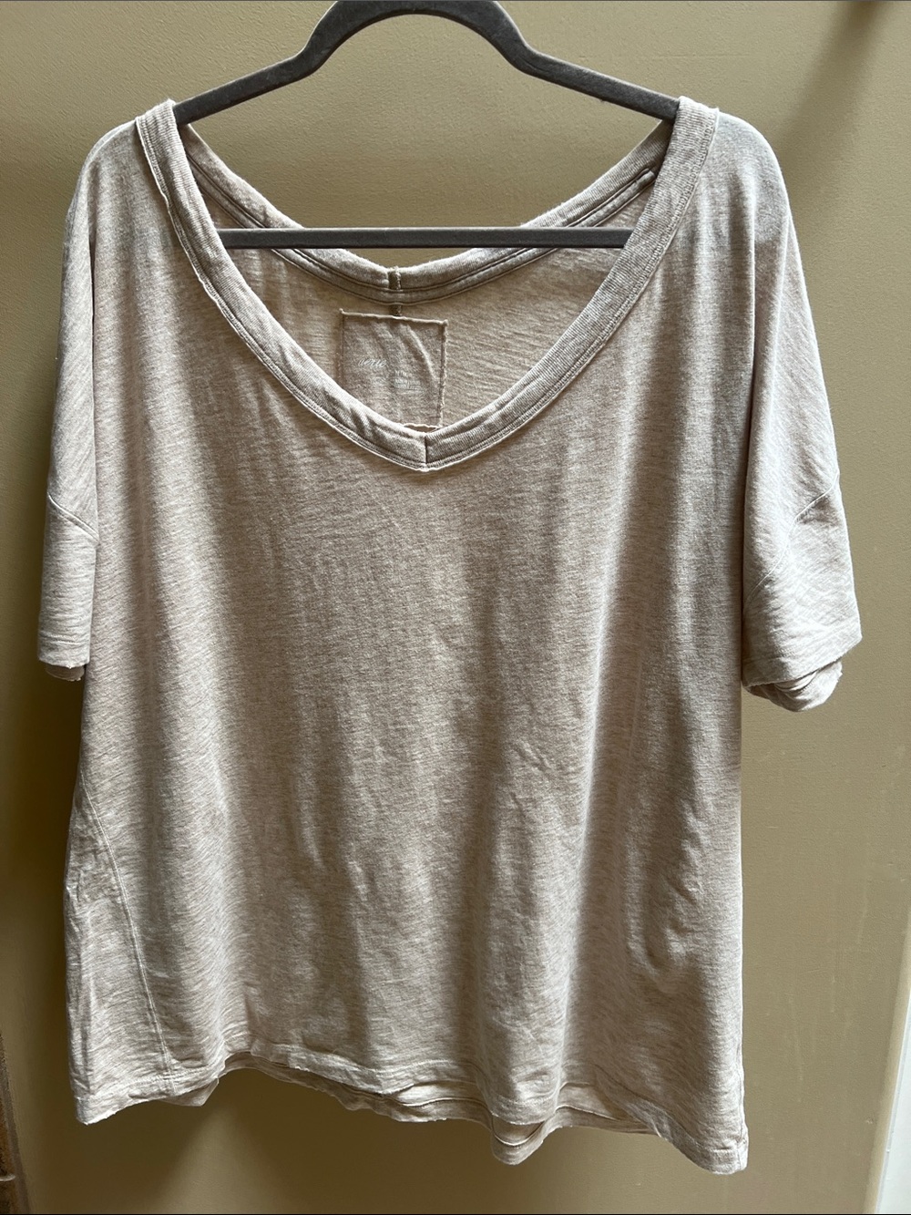 Aerie Cotton Wide Neck Tee